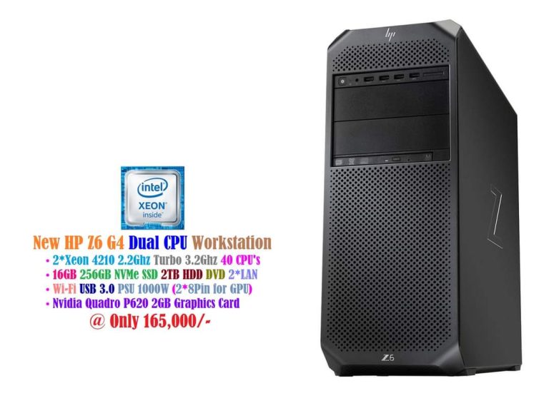 Hp Z6 G4 Dual Cpu Workstation Tower 2*xeon 4210 2.2ghz 40 Cpu's 16gb 