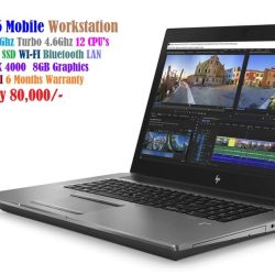 HP ZBook 17 G6 Workstation Laptop Core i7 9850H 2.6Ghz 12 CPU's 32GB 512GB NVMe SSD 17.3' FHD 1080P IPS Nvidia Quadro RTX 4000 6GB Graphics