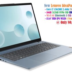 New Lenovo IdeaPad Slim 3 Laptop Core i7 13620H 2.4Ghz 16 CPU's 16GB 512GB NVMe SSD 15.6′ FHD HDMI Wi-Fi Bluetooth Webcam SD USB-C