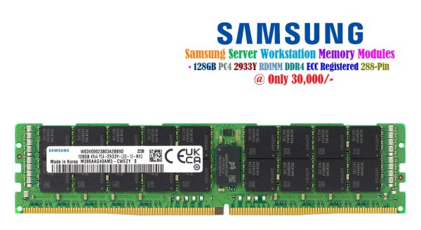 128GB 2933Y RAM Samsung Server Workstation Memory Modules PC4 RDIMM ECC DDR4 Registered 288-Pin buffered