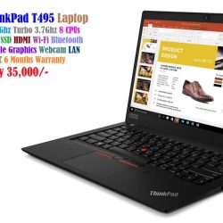 New Lenovo ThinkPad T495 Laptop Ryzen 5 3500U 2.1Ghz 8 CPUs 8GB 256GB NVMe SSD 14.0' IPS FHD Screen Radeon Vega Mobile Graphics