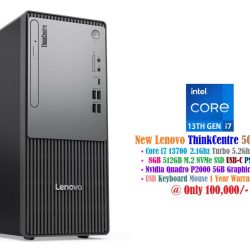 Lenovo ThinkCentre Neo 50t Tower Core i7 13700 2.1Ghz 24 CPUs 8GB 512GB M.2 NVMe SSD PSU 260W USB-C LAN Nvidia Quadro P2000 5GB Graphics