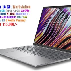 HP Zbook Power 16 G11 Workstation Laptop Core Ultra 7 155H 3.8Ghz 22 CPUs 16GB 1TB NVMe SSD 16.0' IPS FHD Nvidia RTX 1000 6GB Ada Graphics