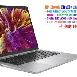 HP Zbook FireFly 14 G11 Workstation Laptop Core Ultra 7 155H 3.8Ghz 22 CPUs 16GB 1TB NVMe SSD 14.0' IPS FHD Nvidia RTX A500 4GB Graphics