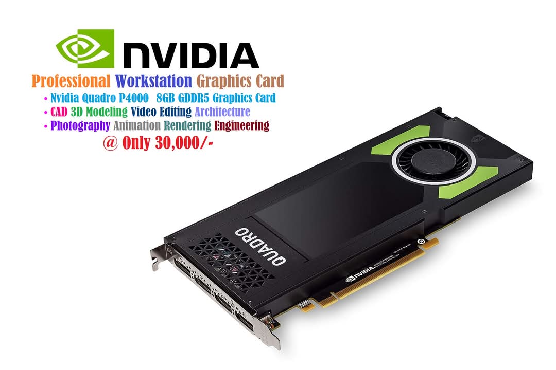 Professional Workstation Nvidia Quadro P4000 8GB Graphics Card CAD